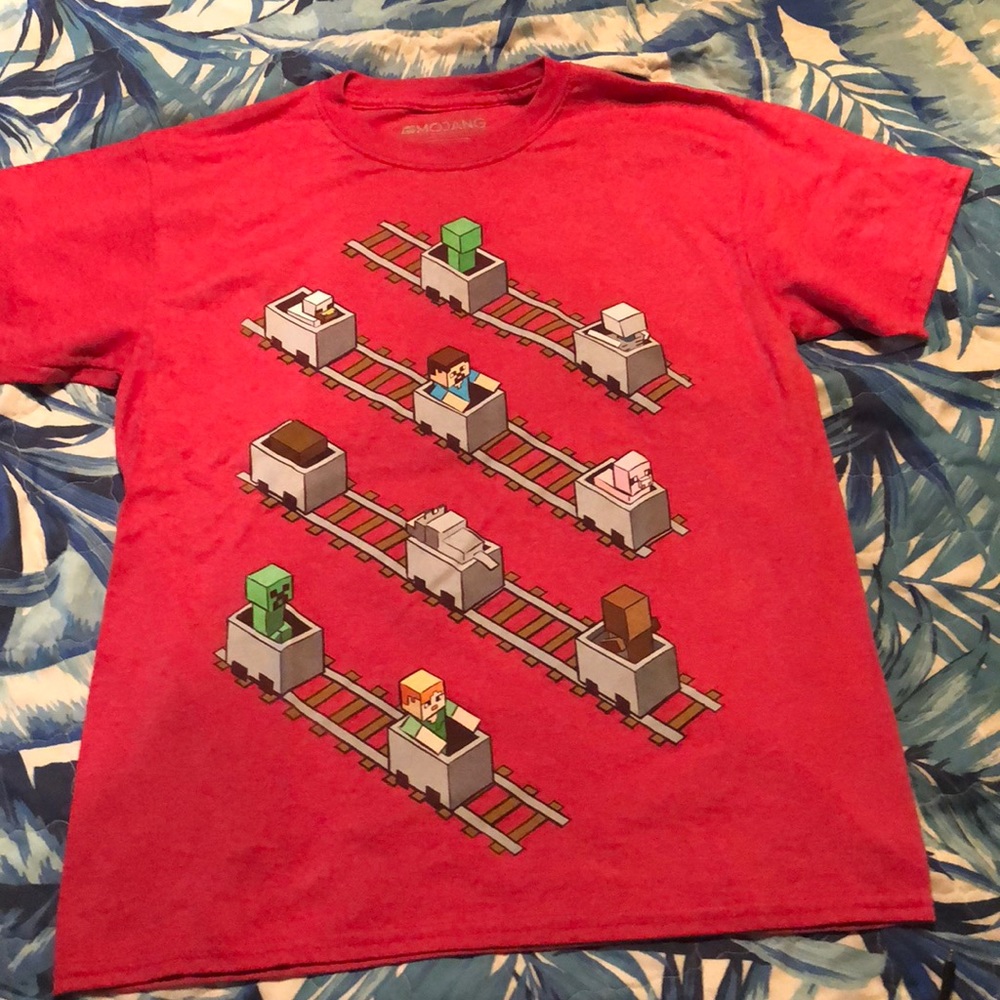 *2for$15* OFFICIAL MINECRAFT MINE CHEST T-SHIRT YL